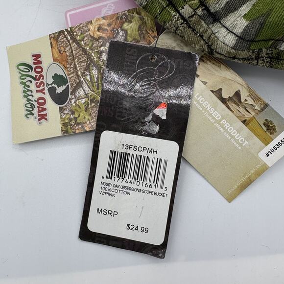 Mossy Oak Girls With Guns Hat Cap Womens Strap Back Obsession Camo Pink Scope - Picture 6 of 14
